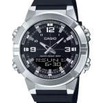Casio AMW-870-1AVDF black analog-digital watch with resin strap