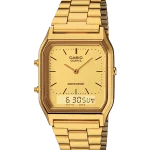 Casio AQ-230GA-9DMQ gold-tone men’s watch with analog and digital display