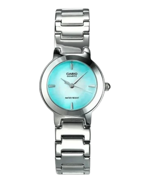 Casio LTP-1191A-3CDF ladies watch with olive green dial