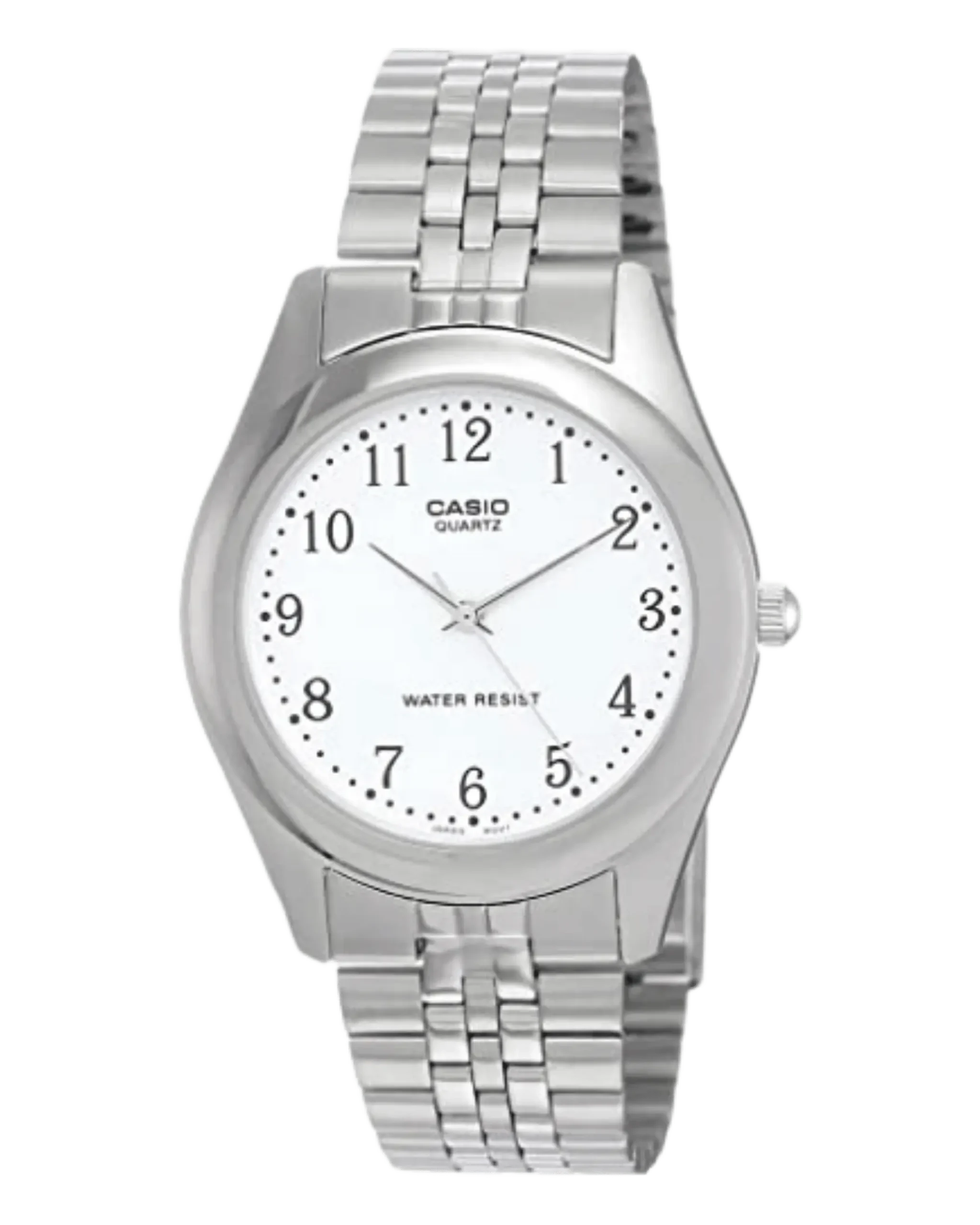 Casio MTP-1129A-7BRDF men’s watch with silver strap and white dial