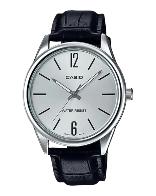 Casio MTP-V005L-7BUDF men’s white dial leather watch