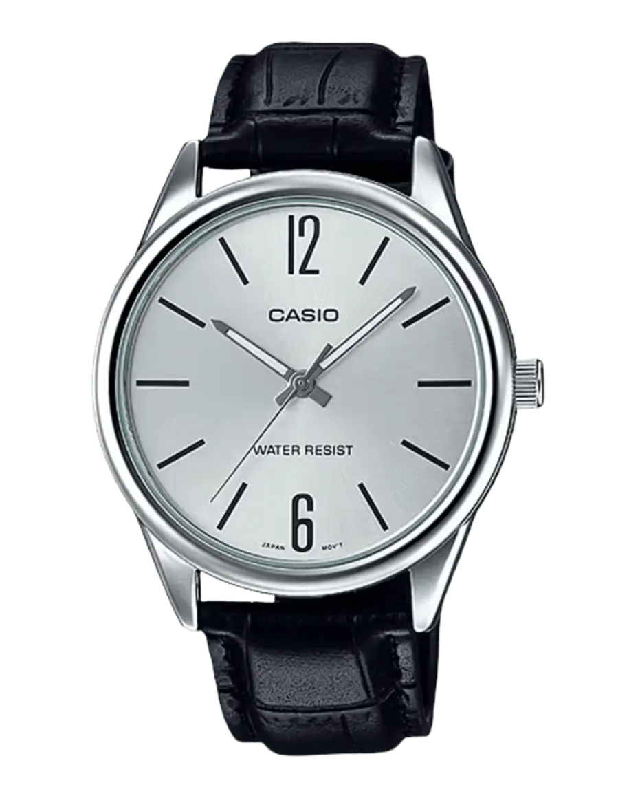 Casio MTP-V005L-7BUDF men’s white dial leather watch