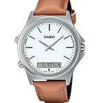 Casio MTP-VC01L-7EUDF analog-digital leather strap watch
