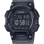 Casio W-736H-8BVDF gray digital watch with vibration alarm and rugged design