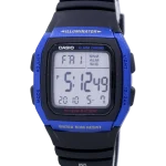 Casio W-96H-2AVDF digital sports watch with blue-accented display