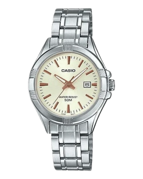 Casio MTP-1308D-9AVDF gold dial men’s stainless steel watch