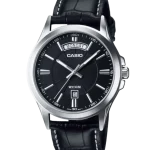 Casio MTP-1381L-1AVDF men’s elegant black dial watch