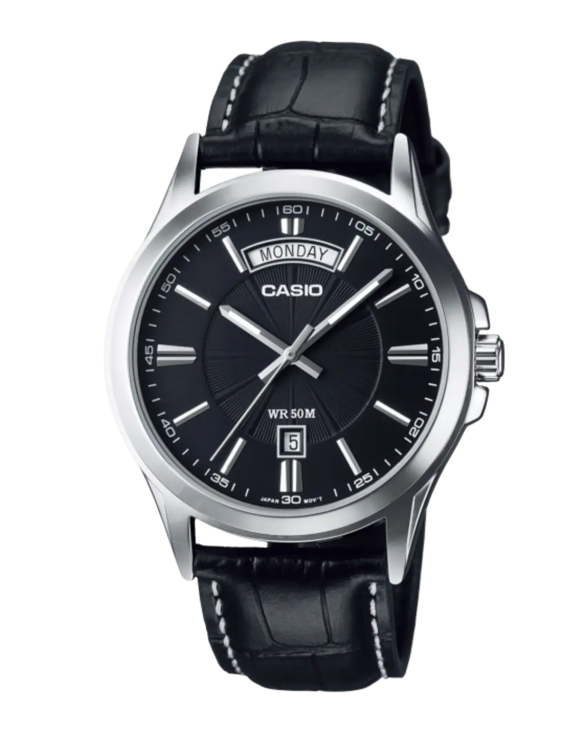 Casio MTP-1381L-1AVDF men’s elegant black dial watch