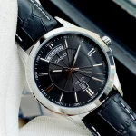 Side view of MTP-1381L-1AVDF with genuine leather strap