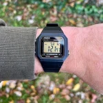 Side profile of Casio minimalist digital watch