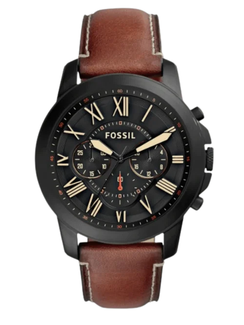 Fossil FS5241 Men’s Chronograph Watch with Leather Strap