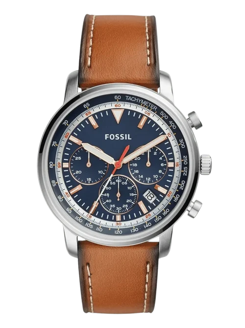 Fossil FS5414 Men’s Chronograph Watch with Leather Strap