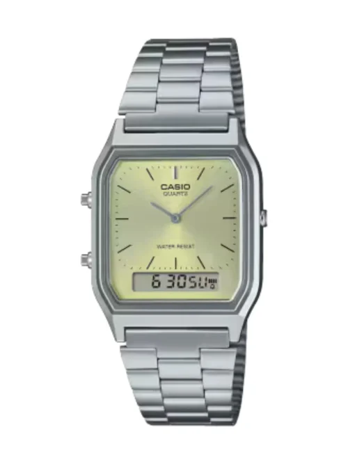 Casio AQ-230A-9AMQYDF Men’s Vintage Watch Gold Dial