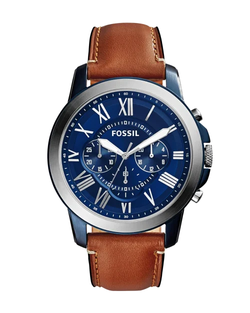 Fossil FS5151 Men’s Chronograph Watch with Brown Leather Strap