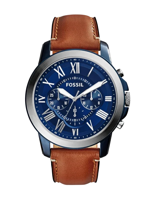 Fossil FS5151 Men’s Chronograph Watch with Brown Leather Strap