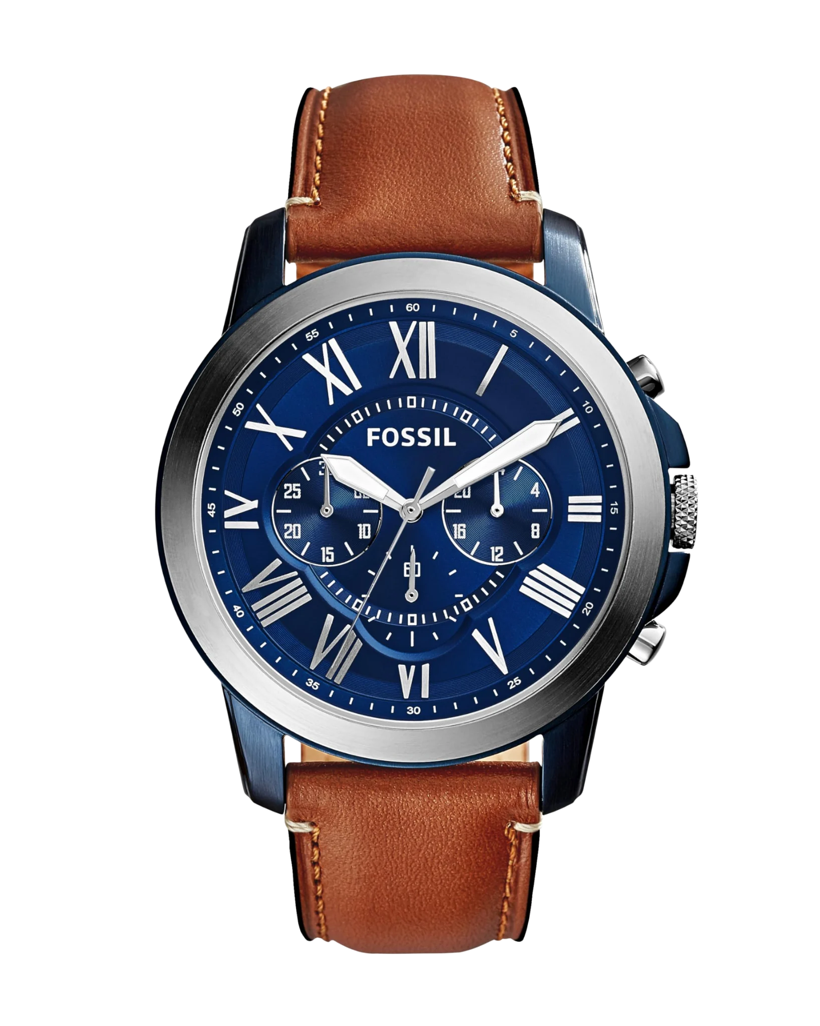 Fossil FS5151 Men’s Chronograph Watch with Brown Leather Strap