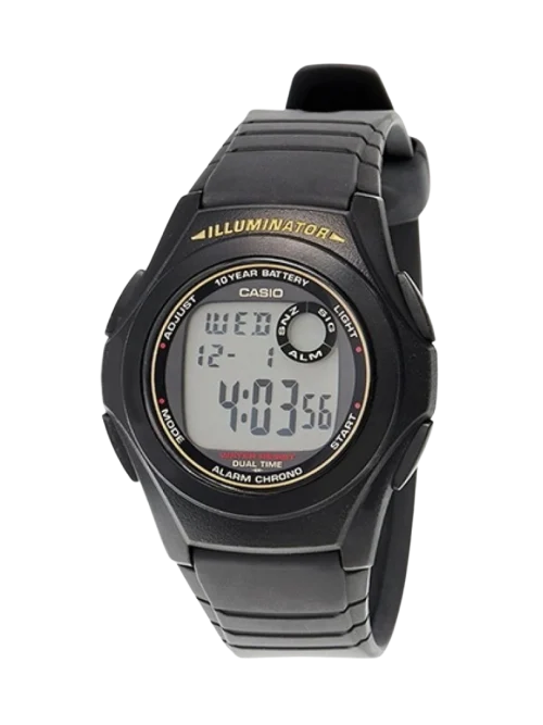 Casio F-200W-1VDF Digital Watch in Black Resin