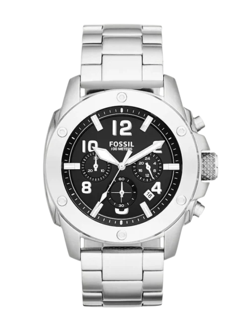 Fossil FS4926 Men’s Machine Chronograph Watch with Brown Leather Strap