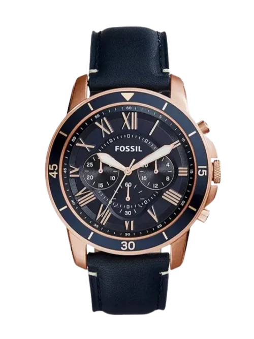Fossil FS5237 Men’s Grant Chronograph Watch with Blue Dial