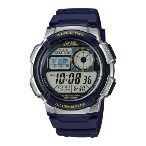 Casio AE-1000W-2A Digital World Time Watch